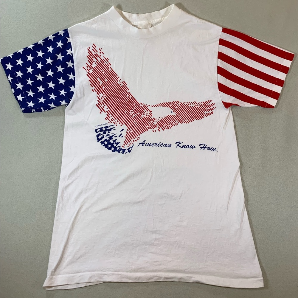 Stars and Stripes vintage t shirt American flag eagle USA medium 4th July